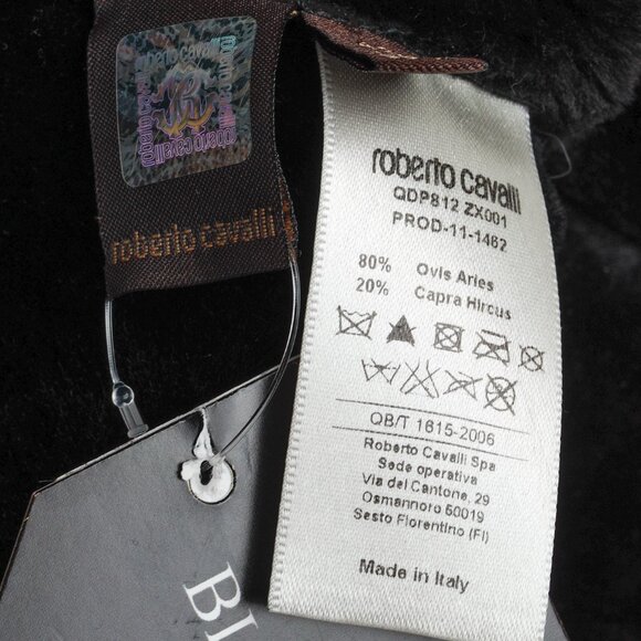 Roberto Cavalli Embellished Black Gold Sheepskin Jacket - Picture 10 of 11